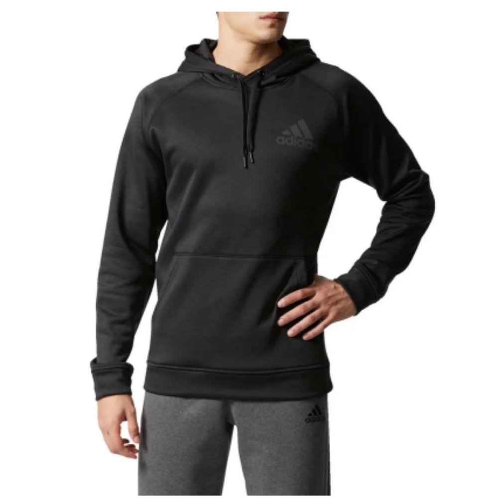 Adidas Men's Team Raglan Black Pullover Hoodie Jacket Size M Style BP6989